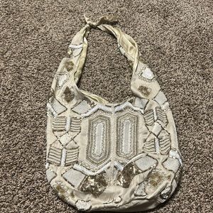 Lucky Brand beaded shoulder bag with silk lining